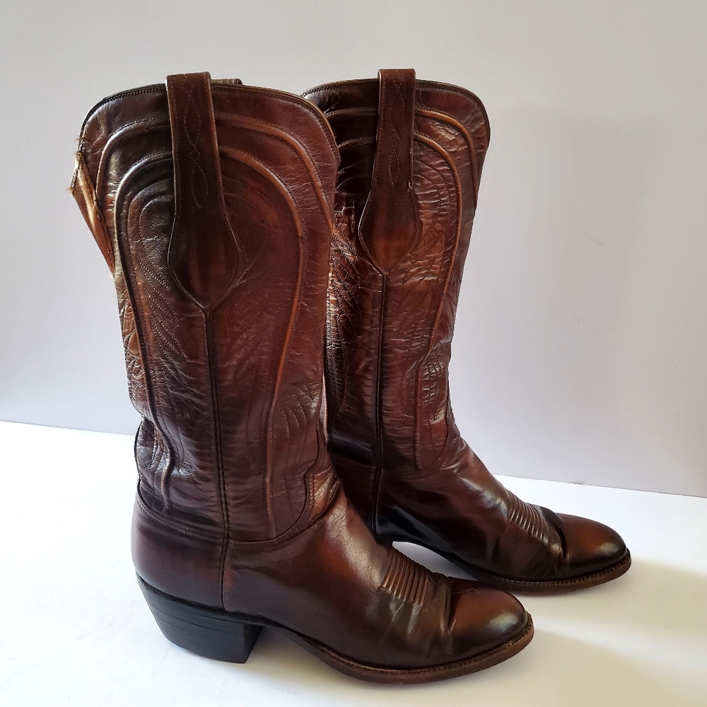 Lucchese Brown Leather Western Women's Boots Size 7A